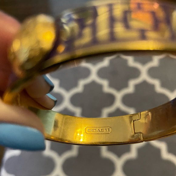 Authentic Coach Purple and Gold Bangle - Picture 3 of 7